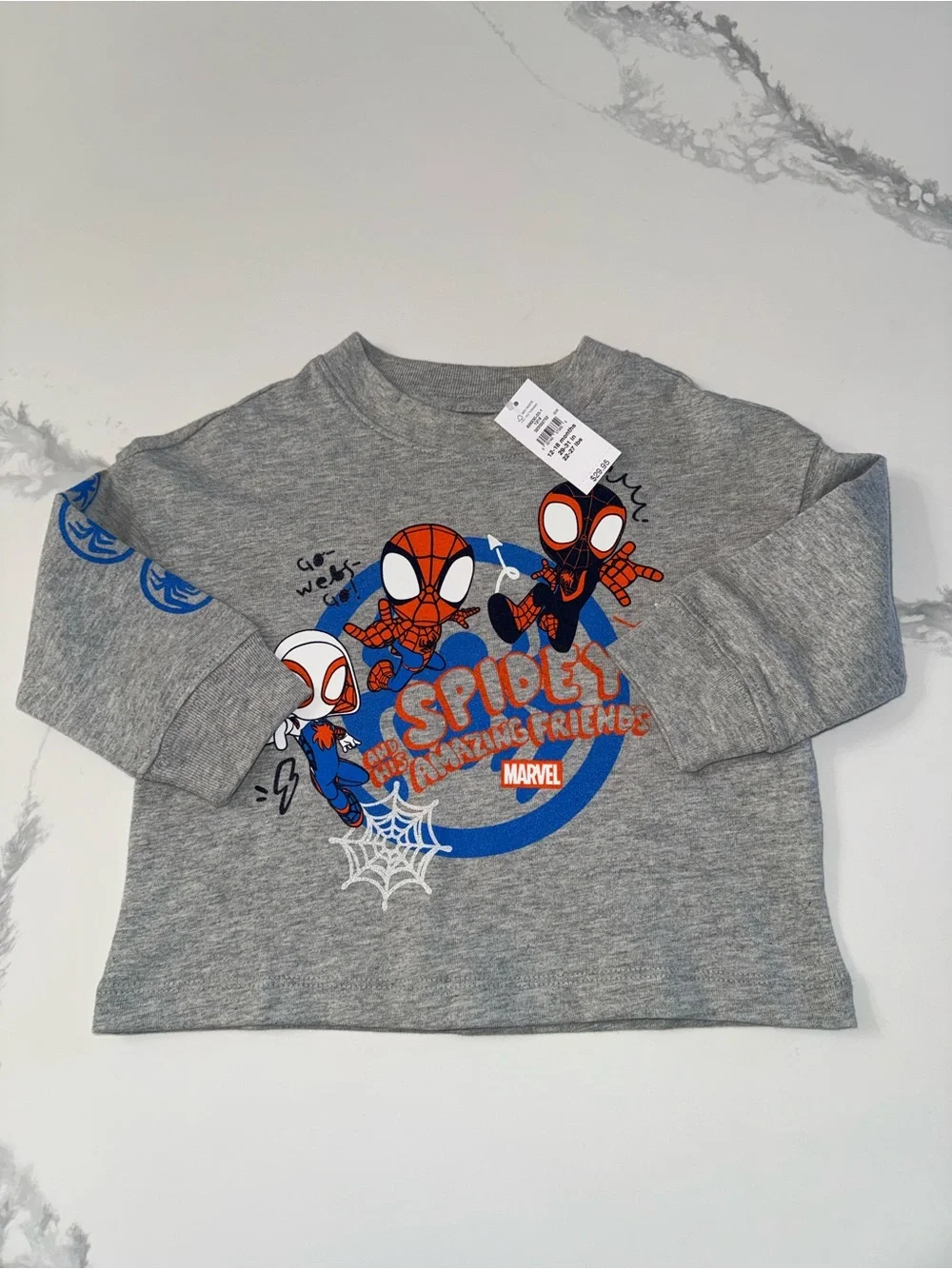 Baby GAP Marvel & DC Superhero Boys’ Long Sleeve T-Shirt Bundle 12-18M